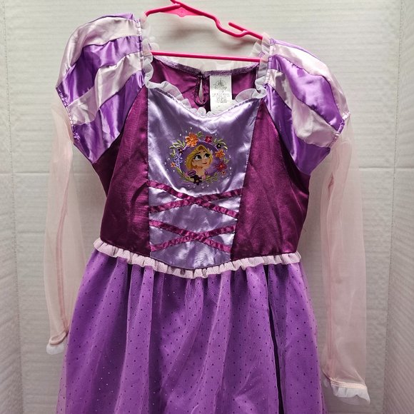 Disney Store Princess Rapunzel Tangled Dress Gown Costume Dress Up Girls 9 - 10